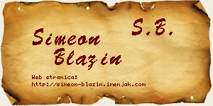 Simeon Blažin vizit kartica